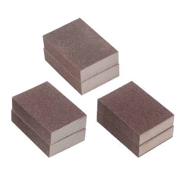 6-Pack 120 Grit Sanding Sponges – Washable, Reusable Sanding Blocks For Wood, Metal, Drywall & DIY Projects