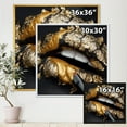 thumbnail image 4 of Designart 'Female Lips With Black Leather and Gold Foil' Modern Framed Canvas Wall Art Print, 4 of 5