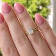 thumbnail image 2 of vylahjewellery 2 Piece Bridal Set, Yellow Gold Vermeil Engagement Ring and Wedding Band, Radiant Cut Diamond Ring, Moissanite Bridal Ring, 2 of 5