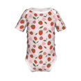 thumbnail image 2 of Balery Floral Strawberr Pattern Baby Climbing Clothes Infant Bodysuit Cute Infant Bodysuit Baby Romper-18 Months, 2 of 7