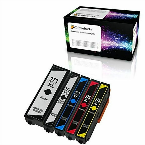 Compatible Ink Cartridge 5 Pack for Epson 273 273XL for Expression XP-520 XP-600 XP-610 XP-620 XP-800 XP-810 XP-820 Printers