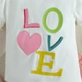 thumbnail image 5 of Mrzhqd Kids Toddler Baby Girls Spring Summer Lette Print Cotton Short Sleeve Tshirt Shorts Outfits Clothes Kids Clothing, 5 of 7