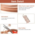 thumbnail image 3 of Uxcell 99.9% Soft Copper Wire 32 GA, 98ft, 0.03 Pound Spool Pure Copper Wire, 3 of 7