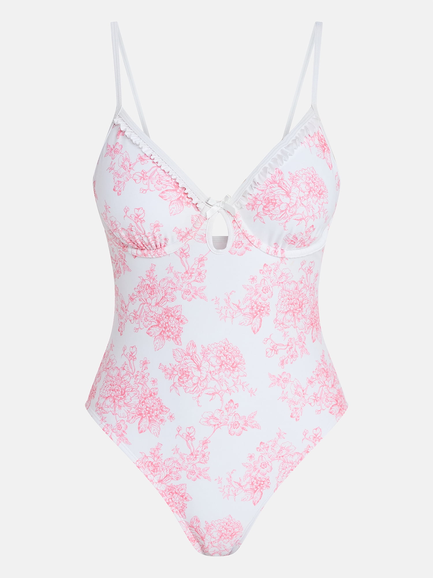 No Boundaries Underwire One-Piece Swimsuit, Women's XXS-XXL