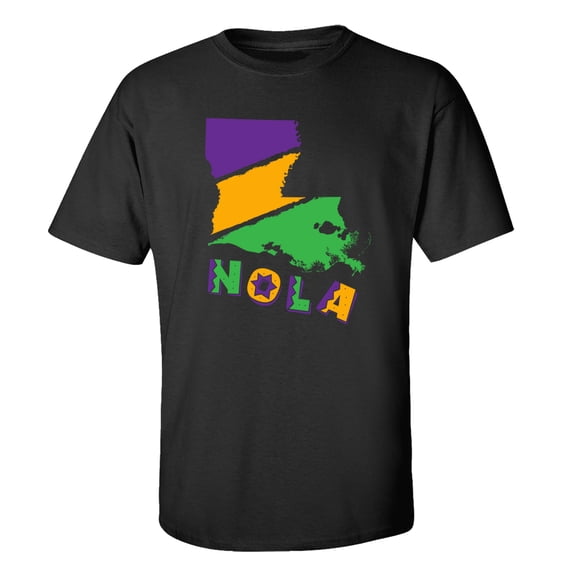 Trenz Shirt Company Nola State Unisex Short Sleeve T-shirt-Black-Large