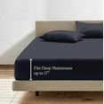 thumbnail image 6 of Delara California king 3-Piece GOTS Organic Cotton Fitted Sheet Set, 400TC Long-Staple, Moisture-Wicking, Smooth & Breathable, Deep Pocket, Dark Grey, 6 of 7