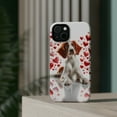 thumbnail image 4 of DistinctInk Tough Case for Apple iPhone 14 (6.1" Screen), Compatible with MagSafe Charging - Valentine's Day Irish Red and White Setter Puppy, 4 of 6