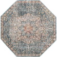 thumbnail image 2 of Rugs.com Newport Collection Rug – 4' Octagon Blue Medium Rug Perfect For Living Rooms, Kitchens, Entryways, 2 of 2