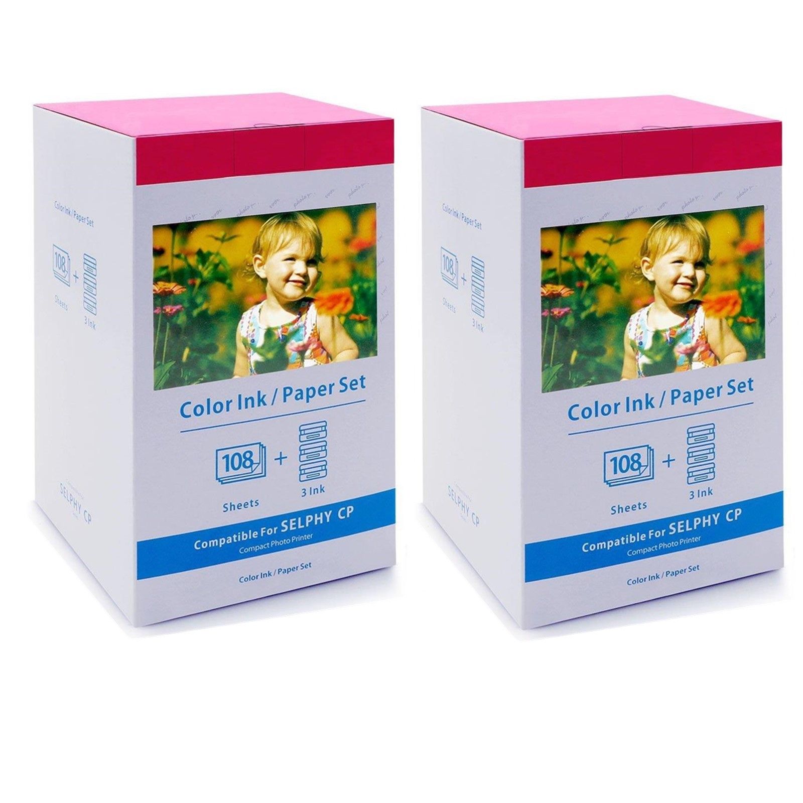 2 KP108IN Color Ink Photo Paper for Canon Selphy CP800 730 740 750 780