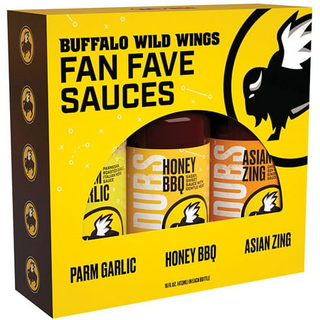 Product of Buffalo Wild Wing Fan Fave Sauces Variety Pack, 3 pk./16 fl. oz. [Biz (Best Store Bought Buffalo Wing Sauce)