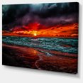 thumbnail image 2 of Red Sunset over Blue Waters - Seascape Canvas Art Print, 2 of 3