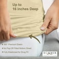 thumbnail image 4 of Dormir Fine Linen Fitted Sheet Only, 100% Cotton 400 Thread Count, Deep Pocket, All Round Elastic, Soft Cooling Sheets, Twin, Ivory, 4 of 7