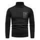 thumbnail image 1 of Gibobby Suéter hombre Suéter de lana merina con cuello alto para hombre, ropa de otoño e invierno, suéter de cachemira grueso y cálido(Negro,M), 1 of 4