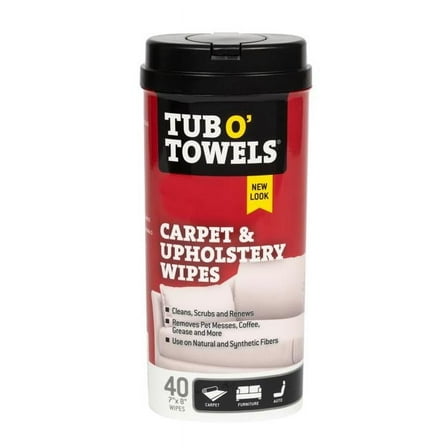 Fedpro FPRTW40CP Tub O Towels Carpet Wipes Canister - 40 Count