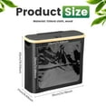 thumbnail image 2 of Dznils Toilet Paper Holder with Bamboo Lid for Bathroom Storage, Foldable and Waterproof, Up to 12 Rolls, Black, 2 of 11