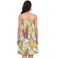thumbnail image 3 of Dailycode Summer Dresses for Women Strapless Casual Beach Cover Ups Cartoon Butterfly and Daisy Petals Tube Top Sundress, 3 of 8