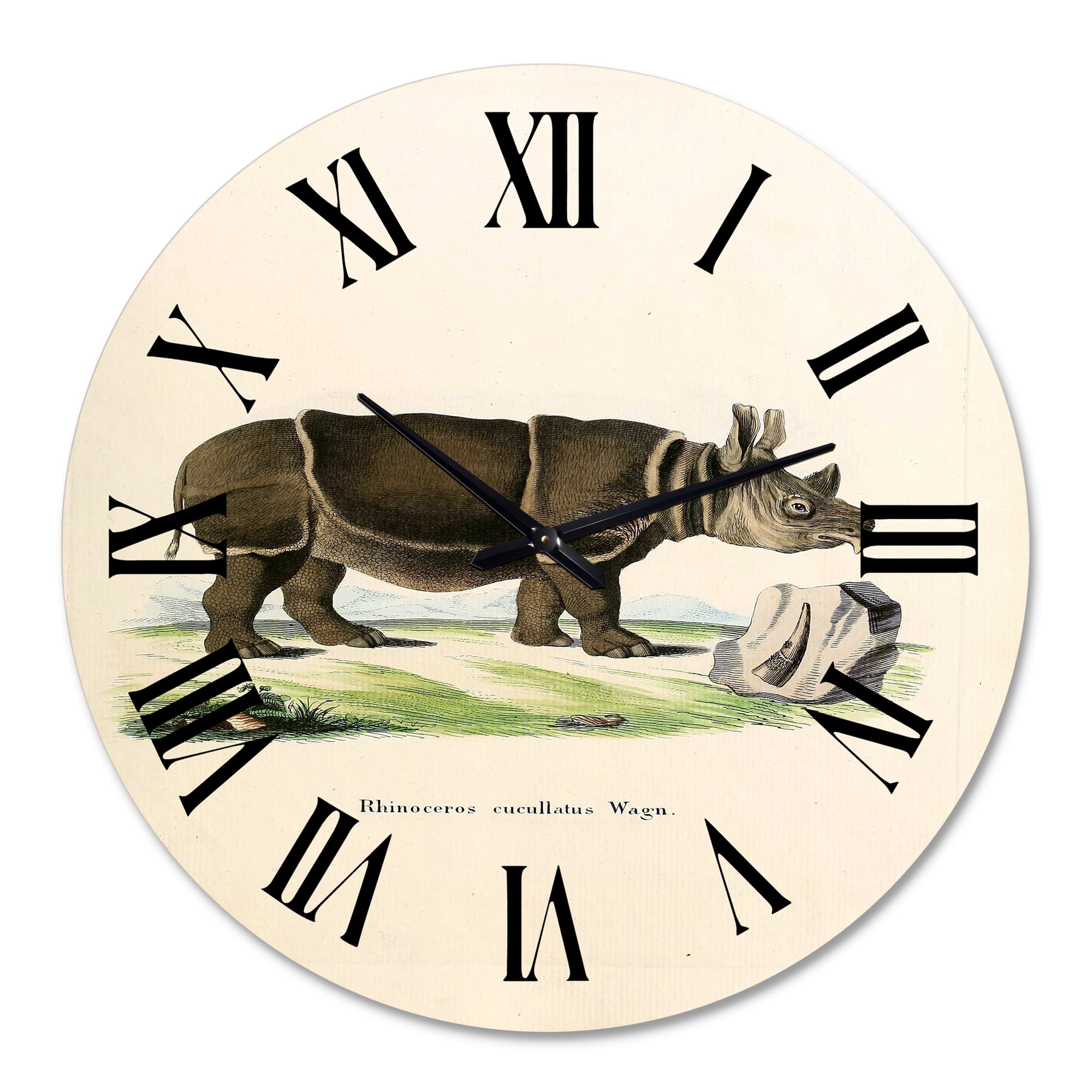 Designart 1 in Quartz Farmhouse Wall Clock