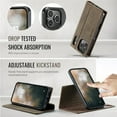 thumbnail image 6 of CaseMe Wallet Case for iPhone 17 Pro Max Compatible with Magsafe, 2-in-1 PU Leather【RFID Blocking】Flip Card Holder Stand Shockproof Magnetic Detachable Cover for iPhone 17 Pro Max 6.9",Coffee, 6 of 10