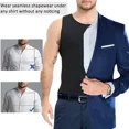 thumbnail image 3 of Men Body Shaper Vest Compression Shirts Slimming Tummy Control Tight Tank Tops Shapewear Workout Abs Abdomen Chest Undershirt WHITE XXL, 3 of 6