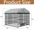 thumbnail image 3 of YINGYING Large Outdoor Dog Kennel, Dog Crate Heavy Duty Wire Metal Dog Playpen with Roof Cover Dog Enclosure (6.6'L x 6.6'W x 6.4'H), 3 of 13