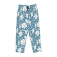 thumbnail image 4 of Balery Lilies Flowers print Women's Pajama Pants,Ultra Lightweight Pjs,Lounge Pant-Medium, 4 of 9