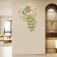 thumbnail image 4 of Large Modern Wall Clock for Living Room Decor, 36.6" Oversized Silent Non-Ticking Gold Wall Clock with Crystal Accents, Decorative Metal Wall Clock with Easy-Read Numbers, 4 of 14