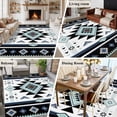 thumbnail image 5 of 6'x9' Area Rugs, Navy Blue Boho Indoor Outdoor Area Rug for Living Room Bedroom, Vintage Southwestern Ethnic Tribal Geometric Washable Bathroom Rugs Kitchen Floor Carpet Mats Home Decor Aesthetic, 5 of 8