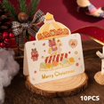 thumbnail image 3 of Tarjeta de mensaje de bendición pequeña de 10 piezas, tarjeta de regalo, tarjeta de felicitación con estampado en caliente, Navidad, nuevo, 3 of 4