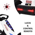thumbnail image 2 of Montable Electrico Go Kart para Niños Largo Ajustable Luz 12v - Blanco, 2 of 8