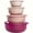 pink, variant on 4-Pcs LDQ Nesting Mixing Bowl Set with Lids - Food-Grade Reusable for Meal Prep & Holiday Gatherings