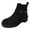 Black, variant on WEAIXIMIUNG Womens Rain Boots Fashion Women Autumn Square Heels Zipper Solid Print Short Booties Round Toe Shoes