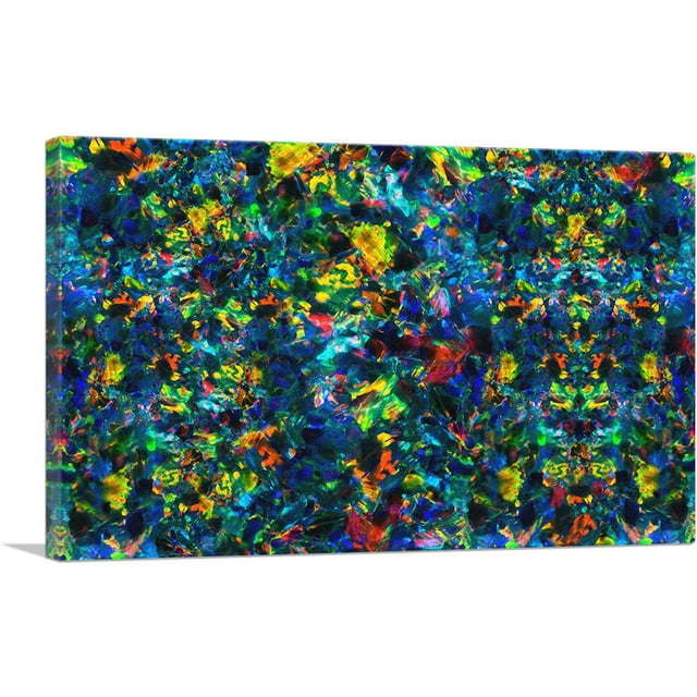 ARTCANVAS Dark Vivid Opal Gemstone Jewel Precious Stone Canvas Art Print - Size: 40" x 26" (0.75" Deep)