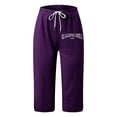 thumbnail image 3 of Huowey Women's Pants Fashion Loose Comfortable Sweatpants Mid Waist Sports Active Outwear Casual Pants, 3 of 3