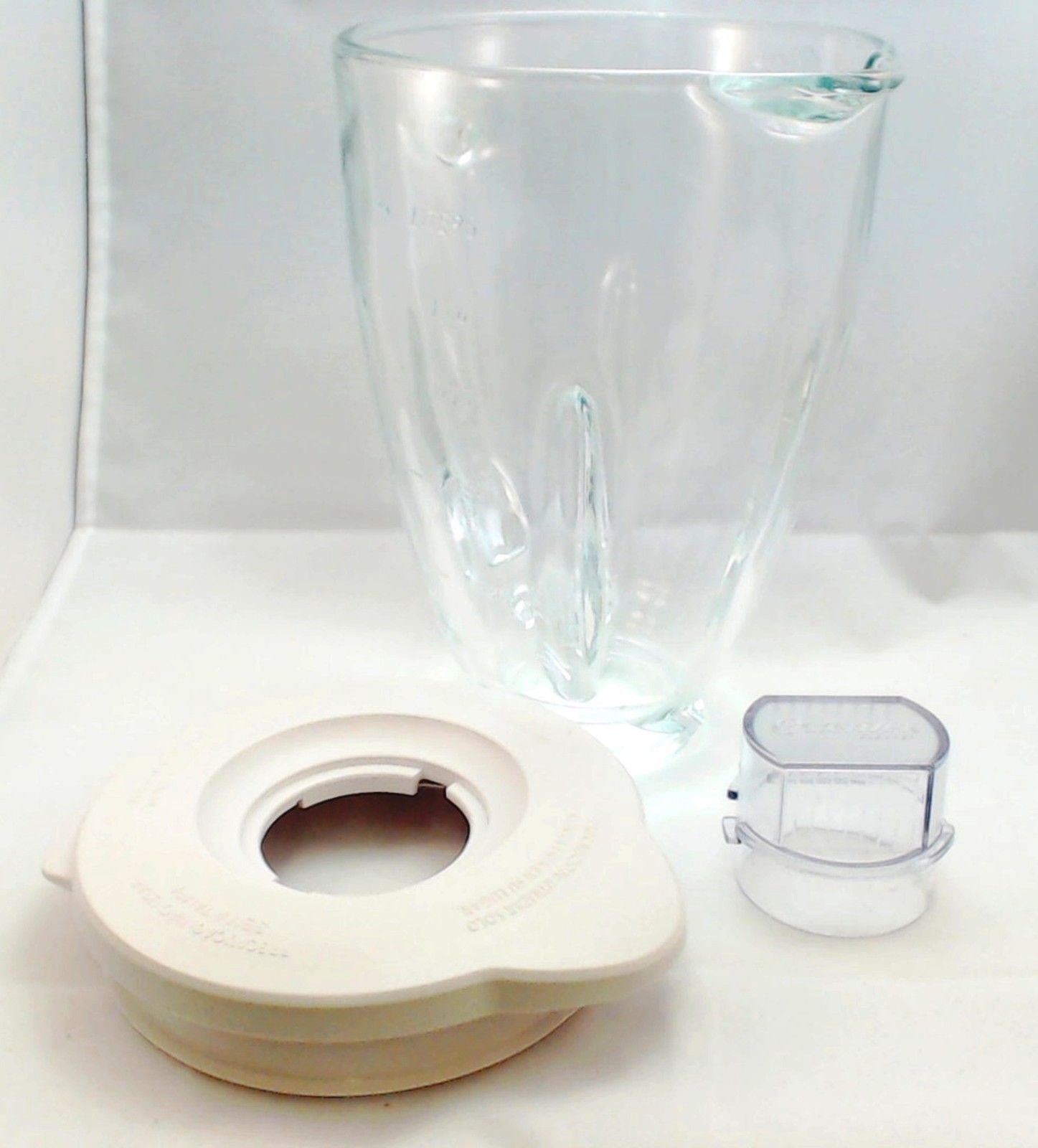Sunbeam Oster Blender Jar 124461 & White Cover With Cap, 050613, 124462