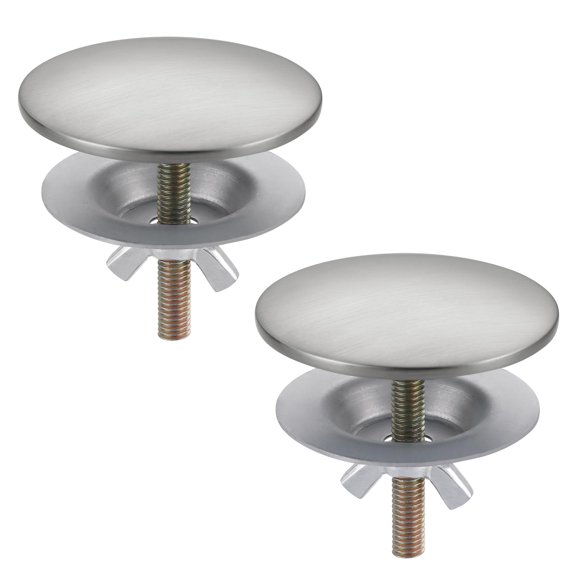 Tapa para fregadero ALEASHA de acero inoxidable cepillado, 2 unidades