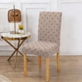 thumbnail image 4 of Stretch Jacquard Chair Covers Set of 2, Elastic Dining Chair Slipcovers with Dirt-Proof Protection, Thick Soft Seat Covers for Home Kitchen and Dining Room Use, 4 of 6