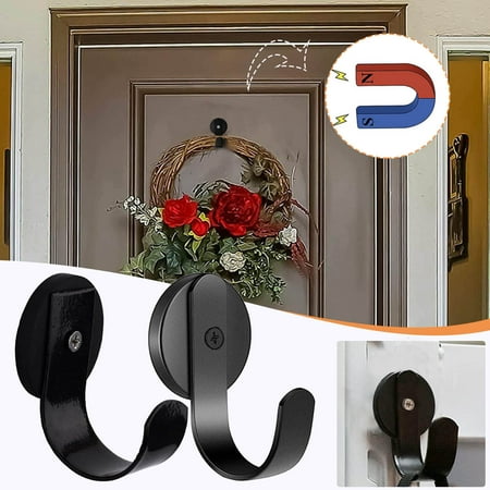 

DYTTDO Home Goods Family must-have list Magnet Garland Hook Nail-free And Traceless Magnetic Iron Garland Door Hook Powerful Magnet Sticky Hook Cost Saving Great Gifts for Family