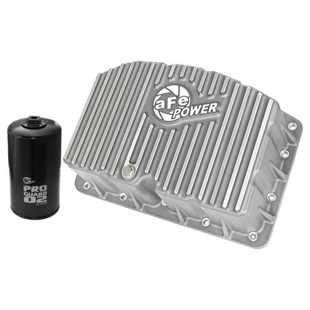 aFe Street Series Engine Oil Pan Raw w/ Machined Fins; 11-17 Ford Powerstroke V8-6.7L