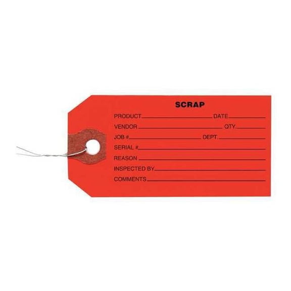 Manufacturer Varies Tag, Paper, 2 3/8 in Width, 4 3/4 in Height, ,1000 PK 1HAB3