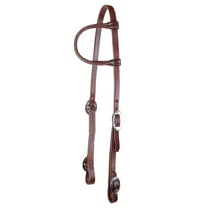 Billy Royal Oiled Hermann Oak One Ear Quick Change Buckle End Headstall | Size Large Horse