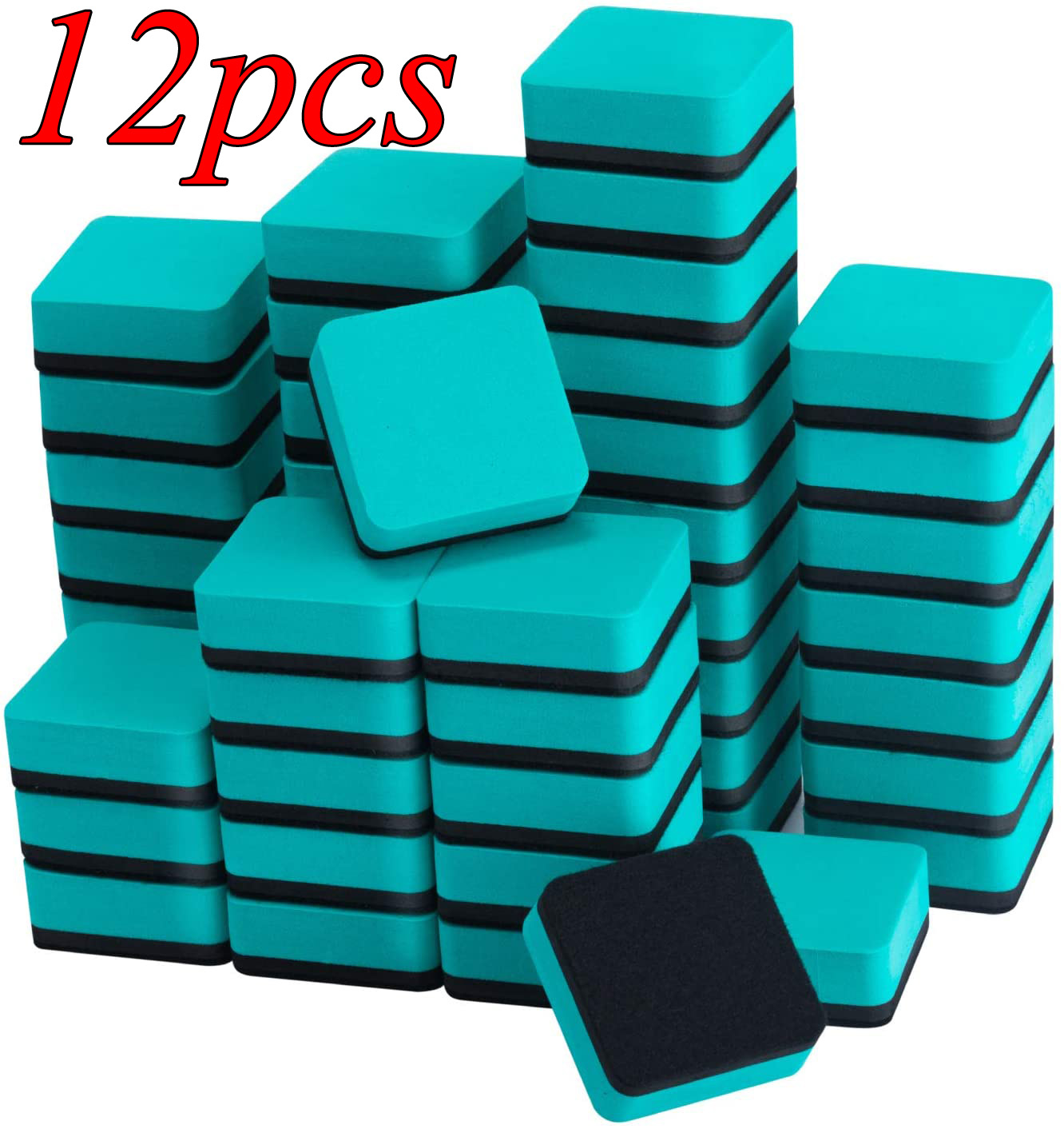 OBOSOE Erasers for White Board, Dry Erase Erasers, 12 Pack