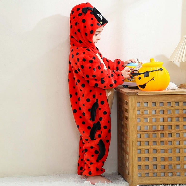 Baby Boys Girls Animal Cattoon Costume Bodysuit Outfit Romper Cloth Hat Lady Bug