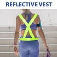 thumbnail image 3 of WHAMVOX Running Reflective Gear Reflective Vest Adjustable Light Green Safety Protection for Construction Sites 1Pcs, 3 of 8