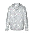 thumbnail image 3 of Daiia Fun Rabbit UPF 50+ Sun Protection Hoodie Jacket Lightweight Long Sleeve Sun Shirt for Women Men with Pocket Hiking Outdoor-3X-Large, 3 of 9