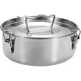 thumbnail image 6 of Flan Mold Stainless Steel Flan Pan with Lid and Handle Large Capacity Maker Portable Round Plate for Cheese Cake Chocolate Cupcake Pudding, 6 of 6