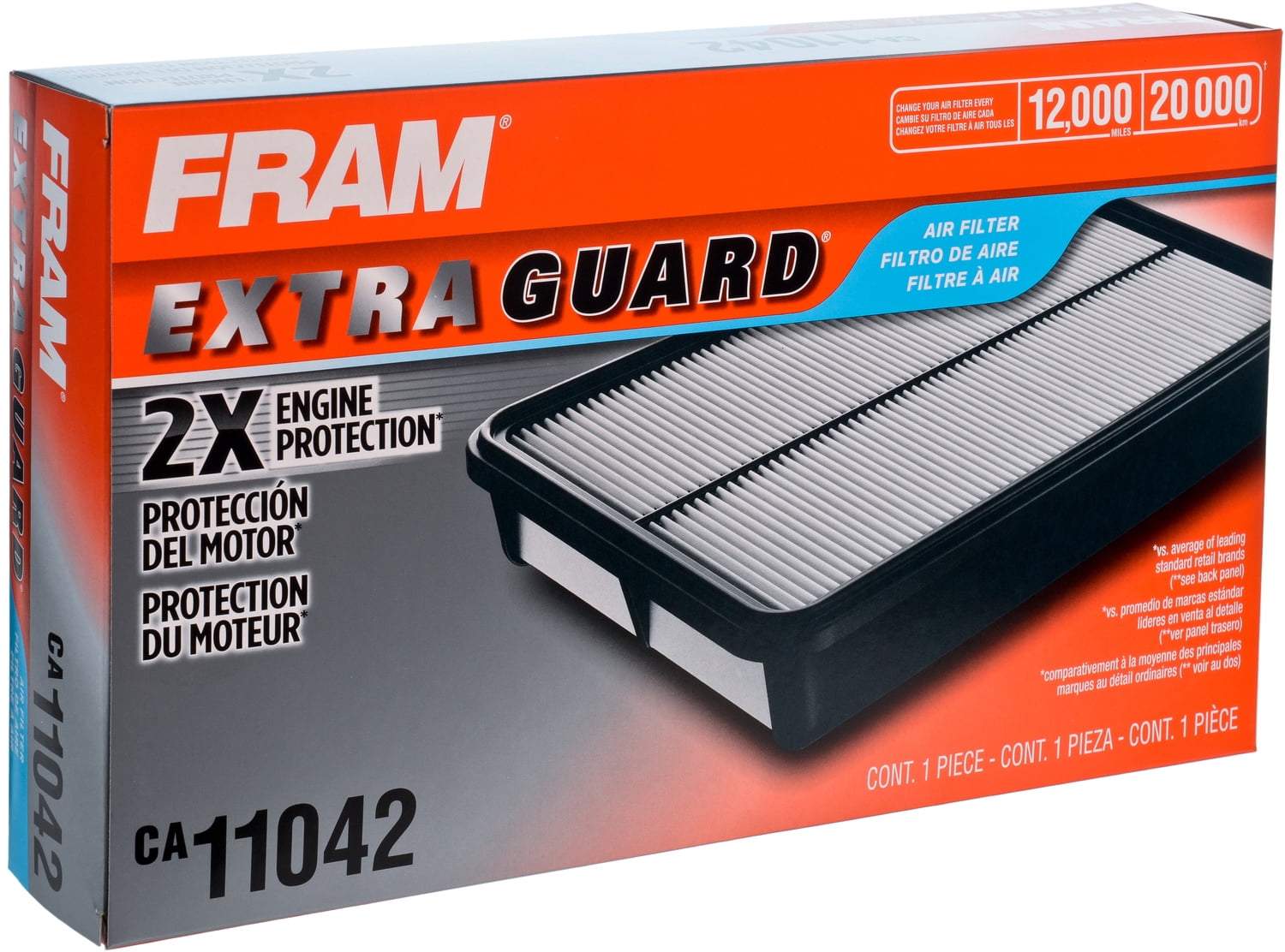 FRAM Extra Guard Air Filter, CA11042 for Select Honda Vehicles Fits select: 2011-2017 HONDA ODYSSEY