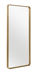 71"x32" Aluminum Alloy Wall Mount Rounded Corner Rectangular Mirror,Gold no stand