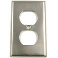 thumbnail image 1 of Satin Nickel Single Receptacle Switch Plate, 1 of 1