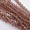 thumbnail image 1 of Bicone Glass Beads Strands Faceted Purple 3.5x3mm Hole: 1mm about 113~115pcs/strand 36~36.5cm, 1 of 3