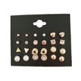 thumbnail image 1 of Jumpingount 12 pares de pendientes con forma geométrica para mujer y niña, decoración de circonita chapada en Metal Ropa, zapatos y accesorios Miscelánea 3 tablero negro dorado, 1 of 5